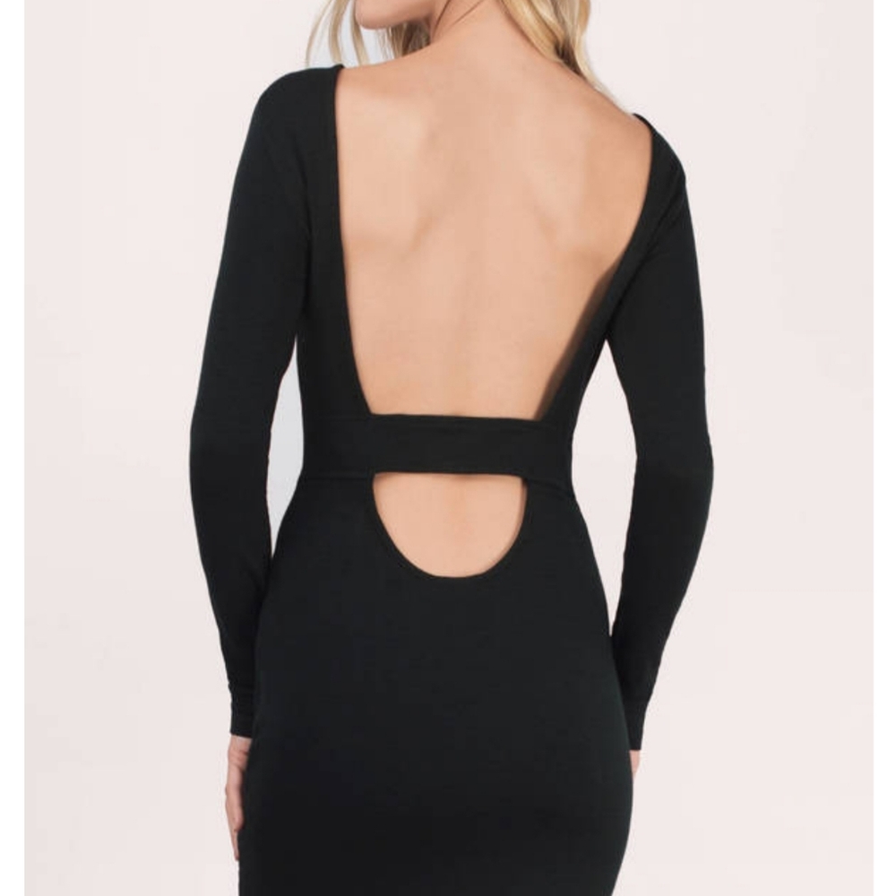 Tobi Black Backless Dress